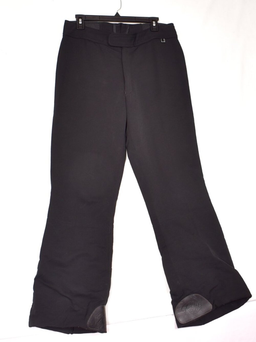Roffe Ski Snow Pants Men's Reg Black Solo #4510 Swiss Fabric Retro 90s Size 34